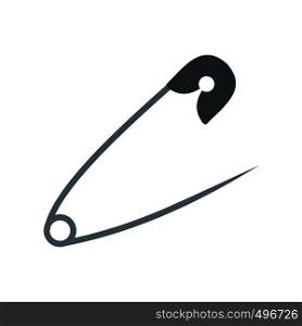 Open safety pin flat icon isolated on white background. Open safety pin flat icon