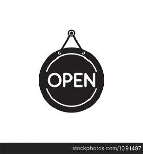 open sign icon in trendy flat style