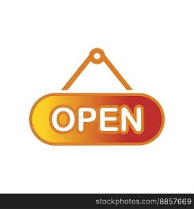 Open sign icon template