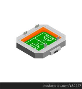 Open soccer field isometric 3d icon. Single symbol on a white background. Soccer field isometric 3d icon