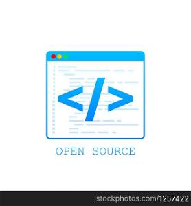 Open Source icon. Open Source symbol design from. Vector stock illustration. Open Source icon. Open Source symbol design from. Vector stock illustration.
