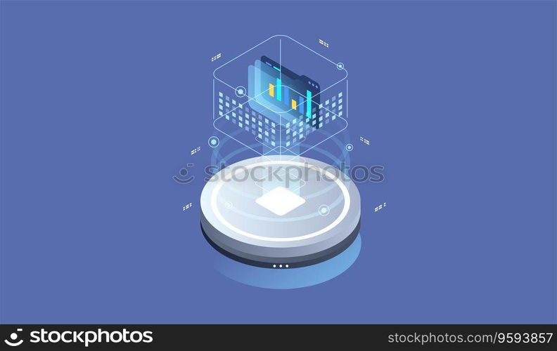 Open source vector illustration. Programming language concept. Developer protocol platform interface with code information. Digital software script.