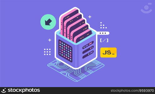 Open source vector illustration. Programming language concept. Developer protocol platform interface with code information. Digital software script.