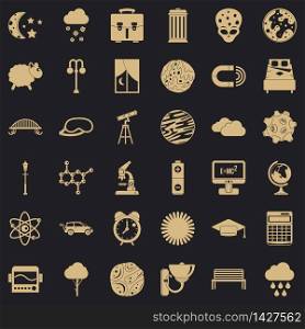 Open space icons set. Simple set of 36 open space vector icons for web for any design. Open space icons set, simple style