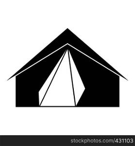Open tent icon. Simple illustration of open tent vector icon for web. Open tent icon, simple style