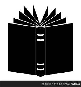 Open thick book icon. Simple illustration of open thick book vector icon for web. Open thick book icon, simple style