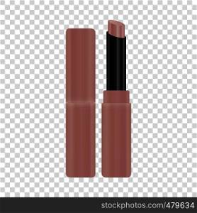 Open tube of pink lipstick mockup. Realistic illustration of open tube of pink lipstick vector mockup for web. Open tube of pink lipstick mockup, realistic style