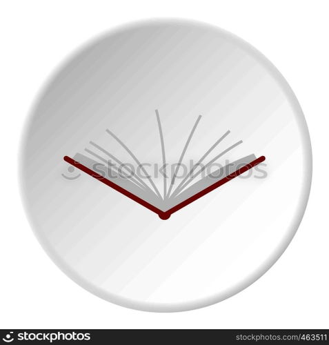 Open tutorial icon in flat circle isolated vector illustration for web. Open tutorial icon circle