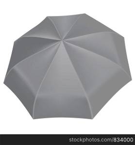 Open umbrella mockup. Realistic illustration of open umbrella vector mockup for web design isolated on white background. Open umbrella mockup, realistic style