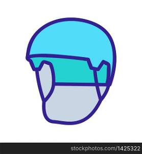open visor helmets icon vector. open visor helmets sign. color symbol illustration. open visor helmets icon vector outline illustration