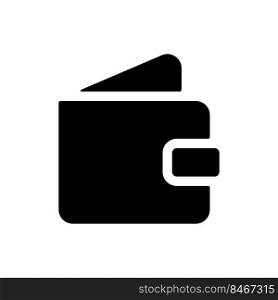 Open wallet black glyph ui icon. Finance and banking. Payment and purchasing. User interface design. Silhouette symbol on white space. Solid pictogram for web, mobile. Isolated vector illustration. Open wallet black glyph ui icon