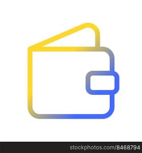 Open wallet pixel perfect gradient linear ui icon. Finance and banking. Payment and purchasing. Line color user interface symbol. Modern style pictogram. Vector isolated outline illustration. Open wallet pixel perfect gradient linear ui icon