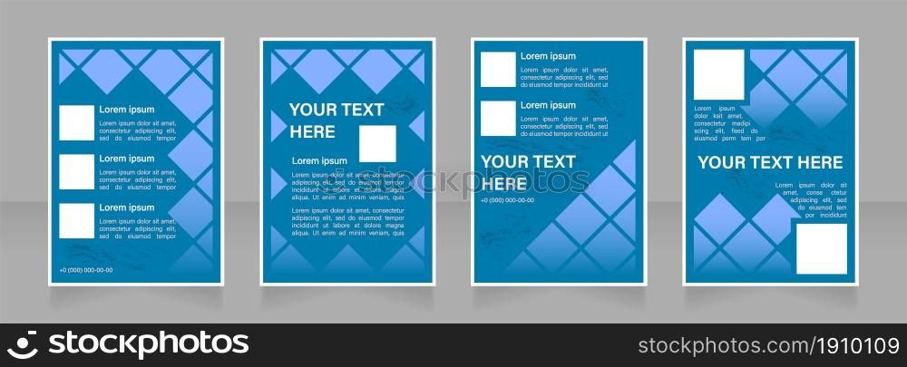 Open water safety guide blank brochure layout design. Swimming pool. Vertical poster template set with empty copy space for text. Premade corporate reports collection. Editable flyer paper pages. Open water safety guide blank brochure layout design
