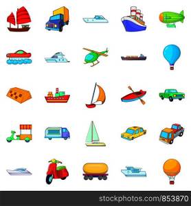 Open world icons set. Cartoon set of 25 open world vector icons for web isolated on white background. Open world icons set, cartoon style