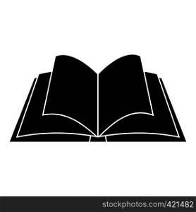 Opened book with pages fluttering icon. Simple illustration of opened book with pages fluttering vector icon for web. Opened book with pages fluttering icon