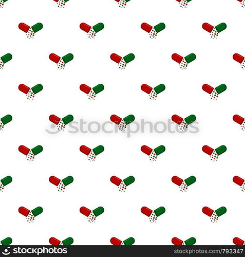 Opened capsule pattern seamless vector repeat for any web design. Opened capsule pattern seamless vector