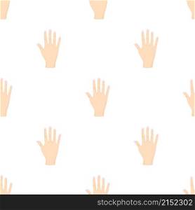 Opened palm of the hand pattern seamless background texture repeat wallpaper geometric vector. Opened palm of the hand pattern seamless vector