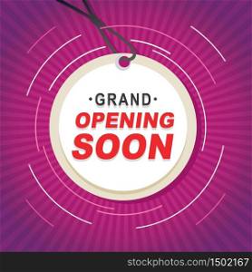 Opening Coming Soon Banner Poster Badge Design Element