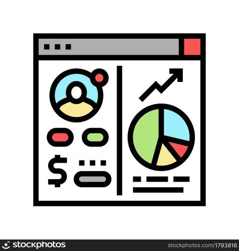 opening investment account color icon vector. opening investment account sign. isolated symbol illustration. opening investment account color icon vector illustration