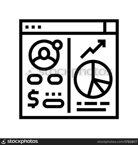 opening investment account line icon vector. opening investment account sign. isolated contour symbol black illustration. opening investment account line icon vector illustration