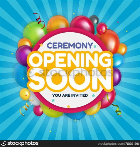 Opening Soon Invitation Card. Vector Illustration EPS10. Opening Soon Invitation Card. Vector Illustration
