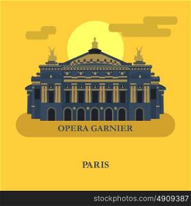 Opera Garnier in Paris. France. Vector illustration.