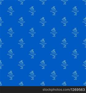 Operating table and lamp pattern vector seamless blue repeat for any use. Operating table and lamp pattern vector seamless blue