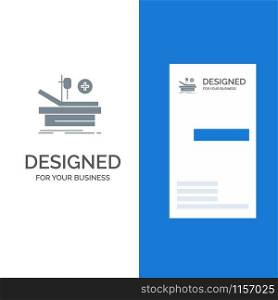 Operation, Theater, Medical, Hospital Grey Logo Design and Business Card Template