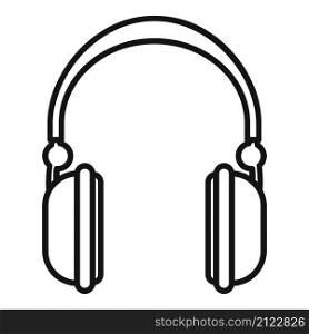 Operator headset icon outline vector. Headset microphone. Call support. Operator headset icon outline vector. Headset microphone