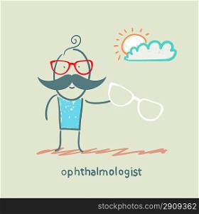 ophthalmologist with glasses