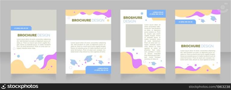 Opportunities for students blank brochure layout design. Grant support. Vertical poster template set with empty copy space for text. Premade corporate reports collection. Editable flyer paper pages. Opportunities for students blank brochure layout design