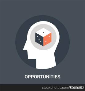 opportunities icon concept. Abstract vector illustration of opportunities icon concept