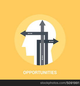 opportunities icon concept. Abstract vector illustration of opportunities icon concept