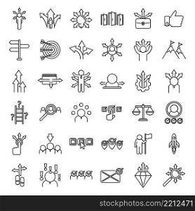 Opportunity icons set outline vector. Step man. Success stairs. Opportunity icons set outline vector. Step man