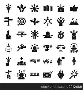 Opportunity icons set simple vector. Step man. Success stairs. Opportunity icons set simple vector. Step man