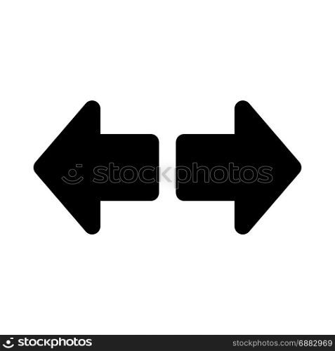 opposite arrow, icon on isolated background