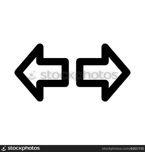 opposite arrow, icon on isolated background