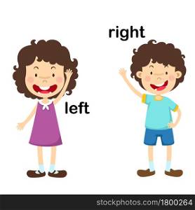 Opposite left and right vector illustration