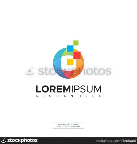 Optic Logo Letter O Tech Logo Design Template logo design