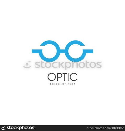 Optic logo vector flat design