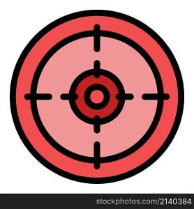 Optic scope sight icon. Outline optic scope sight vector icon color flat isolated. Optic scope sight icon color outline vector