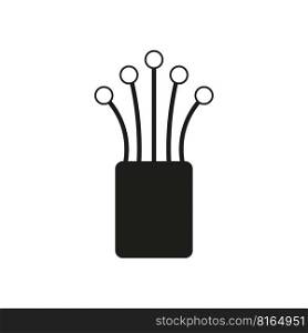Optical cable icon. Computer technology concept. Digital data. Internet communication. Vector illustration. EPS 10.. Optical cable icon. Computer technology concept. Digital data. Internet communication. Vector illustration.