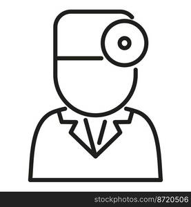 Optical doctor icon outline vector. Eye test. Medical care. Optical doctor icon outline vector. Eye test