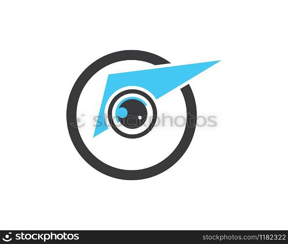 optical eye icon Logo vector Template illustration design