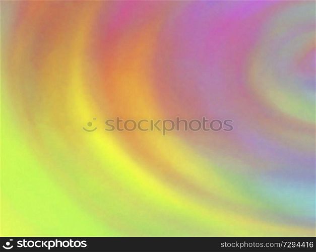 Optical illusion of radial blur effect. Abstract background with iridescent mesh gradient. Colorful noise, special effect. Colorful shades. Visual illusion of oil paintings. Vector EPS10. Abstract background with iridescent mesh gradient
