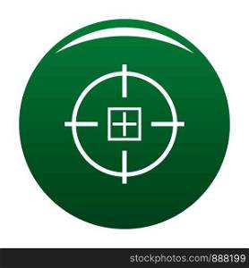 Optical mission icon. Simple illustration of optical mission vector icon for any design green. Optical mission icon vector green