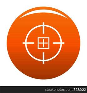 Optical mission icon. Simple illustration of optical mission vector icon for any design orange. Optical mission icon vector orange