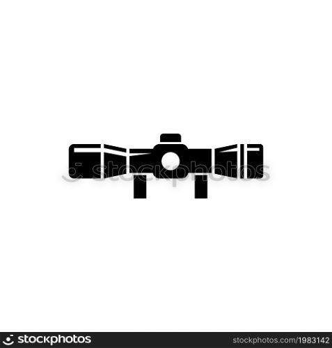 Optical Sniper Sight for Hunting Rifles. Flat Vector Icon illustration. Simple black symbol on white background. Optical Sniper Sight for Hunting Gun sign design template for web and mobile UI element. Optical Sniper Sight for Hunting Rifles. Flat Vector Icon illustration. Simple black symbol on white background. Optical Sniper Sight for Hunting Gun sign design template for web and mobile UI element.