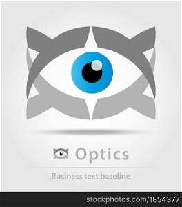 Optics business icon for creative design work. Optics business icon