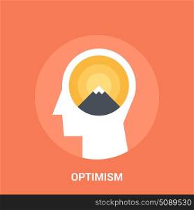 optimism icon concept. Abstract vector illustration of optimism icon concept